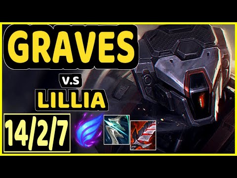 GRAVES vs LILLIA - 14/2/7 KDA JUNGLE GAMEPLAY - EUW Ranked GRANDMASTER