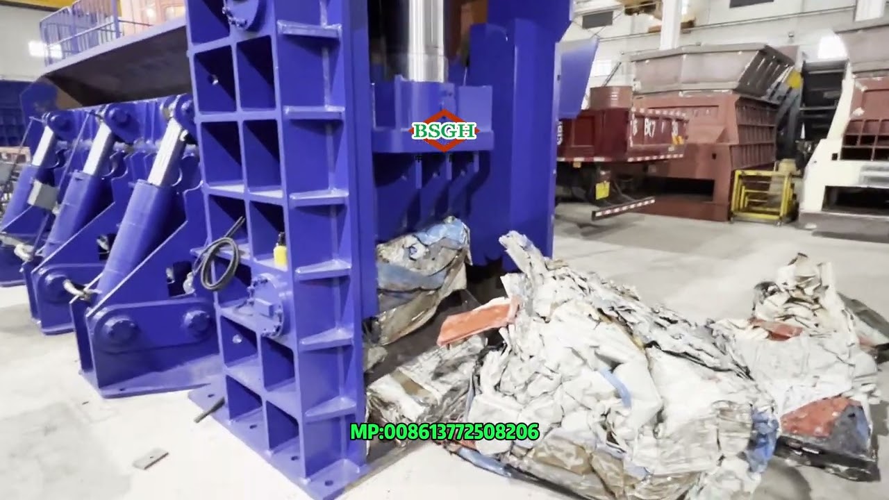 8~10 Ton Baler Shear Machine for Scrap Metal Processing | Heavy-Duty Shear Baler in Action