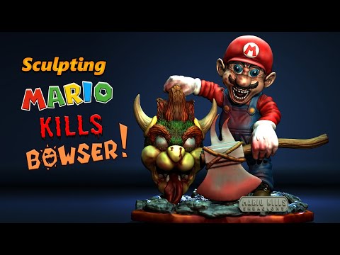 Sculpting Mario Kills Bowser