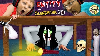 SHE WILL FIND YOU!! Granny Boss in Slendrina 2D + Slouchdrina Impossible Escape w/ FGTEEV Chase