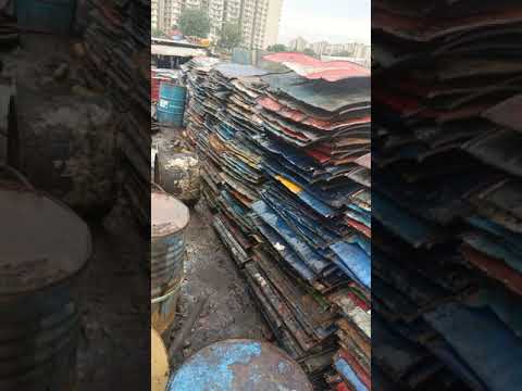 Oil drum sheet for scafoolding work