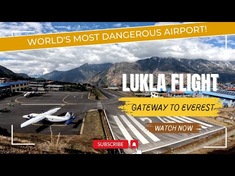 Thrilling Lukla Flight: World's Most Dangerous Airport!  #luklaairport #nepal #everestbasecamp