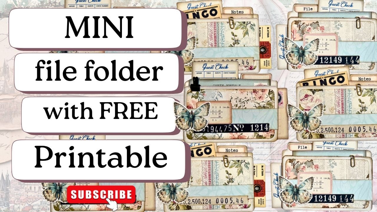 Mini file folders with FREE printable