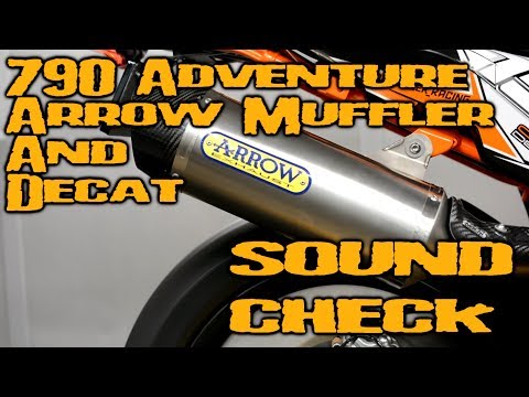 SOUND CHECK - ARROW MUFFLER + ARROW DE-CAT MID PIPE - KTM 790 ADVENTURE