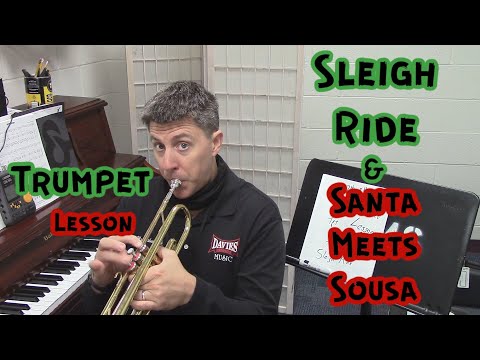 Sleigh Ride & Santa Meets Sousa - TRUMPET practice video