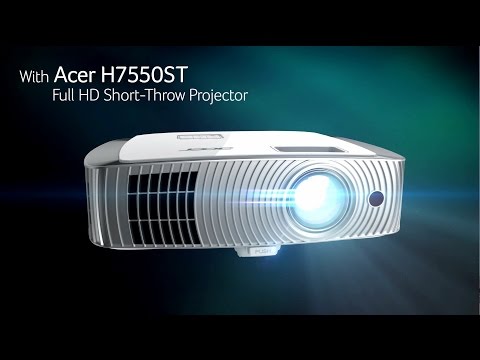Acer Beamer H7550ST mobiler DLP-Heimkino-Projektor weiß video preview