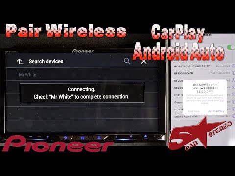 how to pair wireless CarPlay and Andriod Auto on a Pioneer