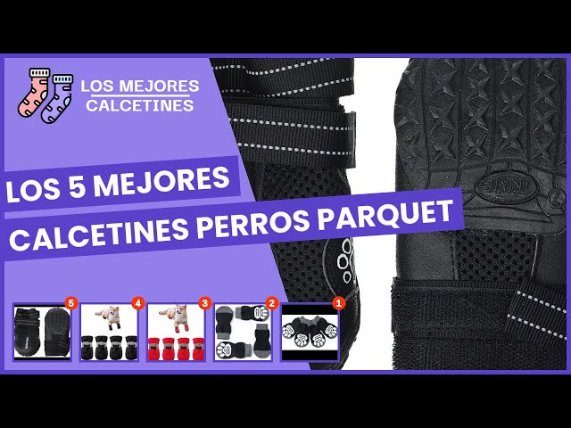 Vídeo relacionado con KOLZEMV 4 Piezas Calcetines Antideslizantes Interiores Calcetines para Perros con Correas Ajustables Calcetines Antideslizantes Control de Tracción para Interiores Talla Mediana Perro Negro (l)