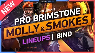 NEW Brimstone BEST Molly Spots, One Way Smokes, &amp; Lineups on BIND - Valorant Guide