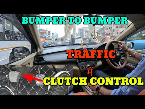 Clutch use in bumper to bumper traffic| Learning to drive in busy road| Rahul Drive Zone