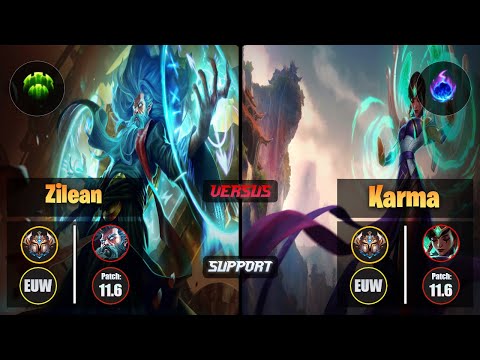 Challenger ZILEAN [Guardian] (Support) VS  KARMA - Challenger EUW Patch 11.6