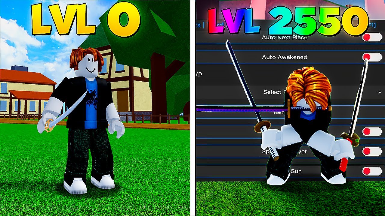 UPEI DO 1 AO 2550 USANDO SCRIPT no BLOX FRUITS!