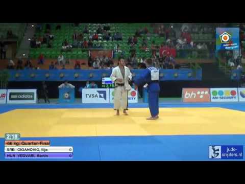 Judo 2013 European Championships Juniors Sarajevo: Ciganovic (SRB) - Vegvari (HUN) [-66kg] QF