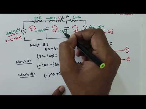 Mesh current analysis problem and equation solving using cramer's rule | Circuit/Network theory