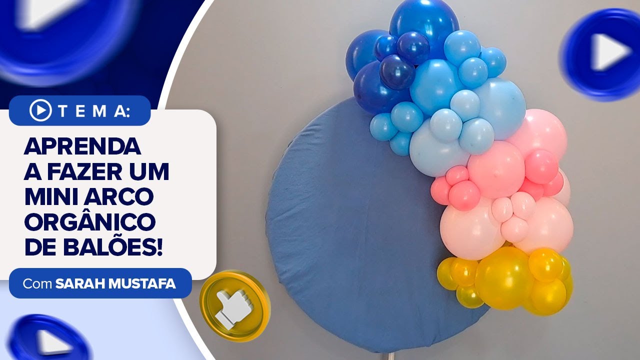 Festa Pequena: Aprenda a fazer um Mini Arco Orgânico de Balões | Balões São Roque #festainfantil