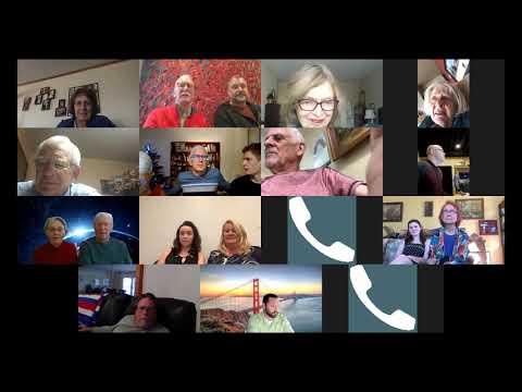 Anna Christine Welch Tolmans' 80th Birthday party via Zoom. Dec 11, 2020