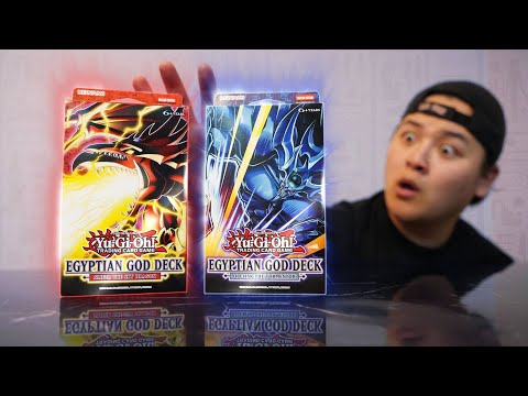 OPENING THE NEW KONAMI *EGYPTIAN GOD* YU-GI-OH DECKS! SLIFER the SKY DRAGON & OBELISK the TORMENTOR!