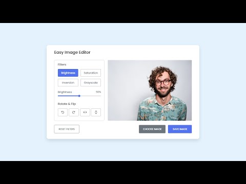 Build An Image Editor in HTML CSS & JavaScript