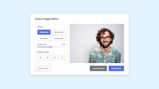 Build An Image Editor in HTML CSS & JavaScript | Image Editor in JavaScript