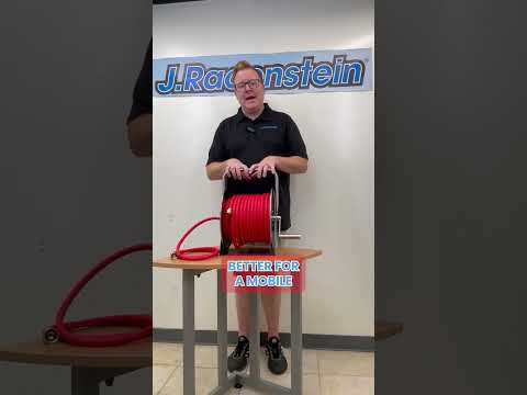 ProTool Stainless steel hose reel with 125ft hybrid 3 8th hose 68 011