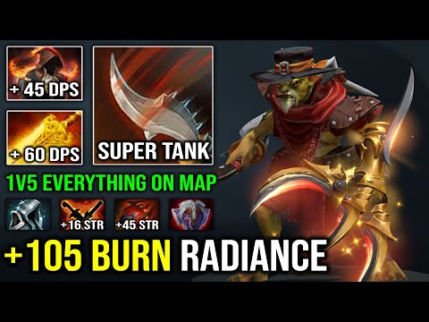 WTF +105 RADIANCE BURN DPS Super Tank Bounty Hunter 1v5 Everything on the Map EPIC Dota 2