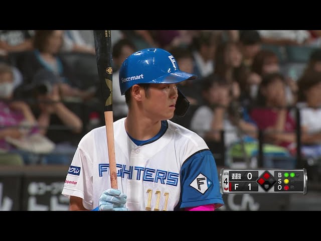 【4回裏】ファイターズ・濱田泰希 追加点となるセンターへの犠牲フライを放つ!!  2024年8月30日 北海道日本ハムファイターズ 対 北海道社会人・大学選抜