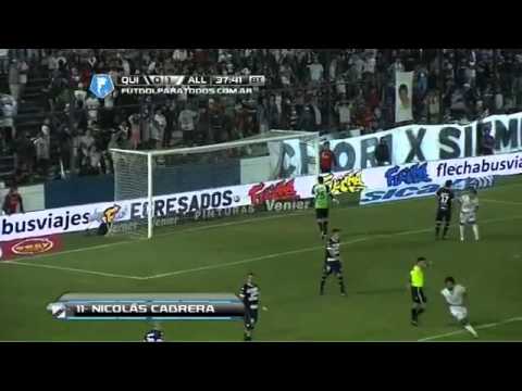 Gol de Nicolás Cabrera Quilmes 1 - 2 ALL BOYS - Fecha 7 Torneo Final 2014