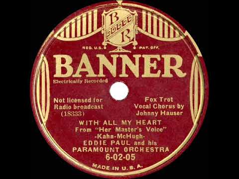 1935 Eddie Paul - With All My Heart (Johnny Hauser, vocal)