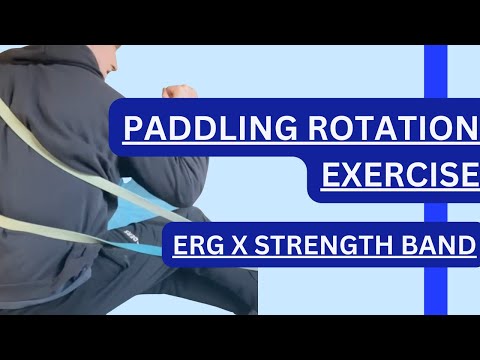Kayak technique rotation drill kayak erg with band