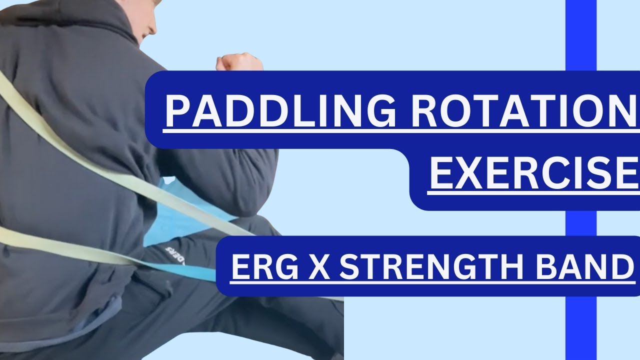 Kayak technique rotation drill kayak erg with band