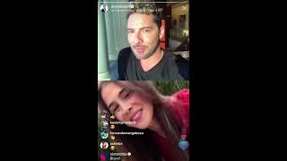Instagram Live David Bisbal con Greeicy Rendon presentando Perdón