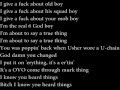 6 God Drake Lyrics on screen