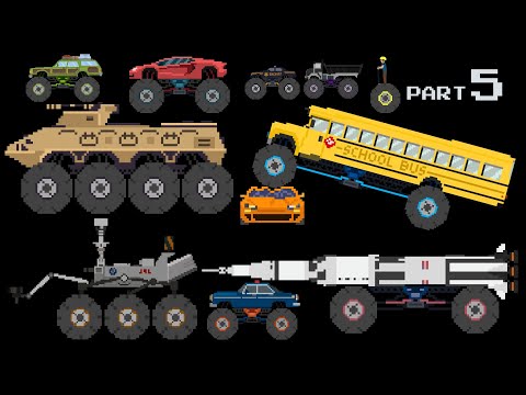 Monster Vehicles 5 | Pixel Art Giant Machines & Hidden Facts