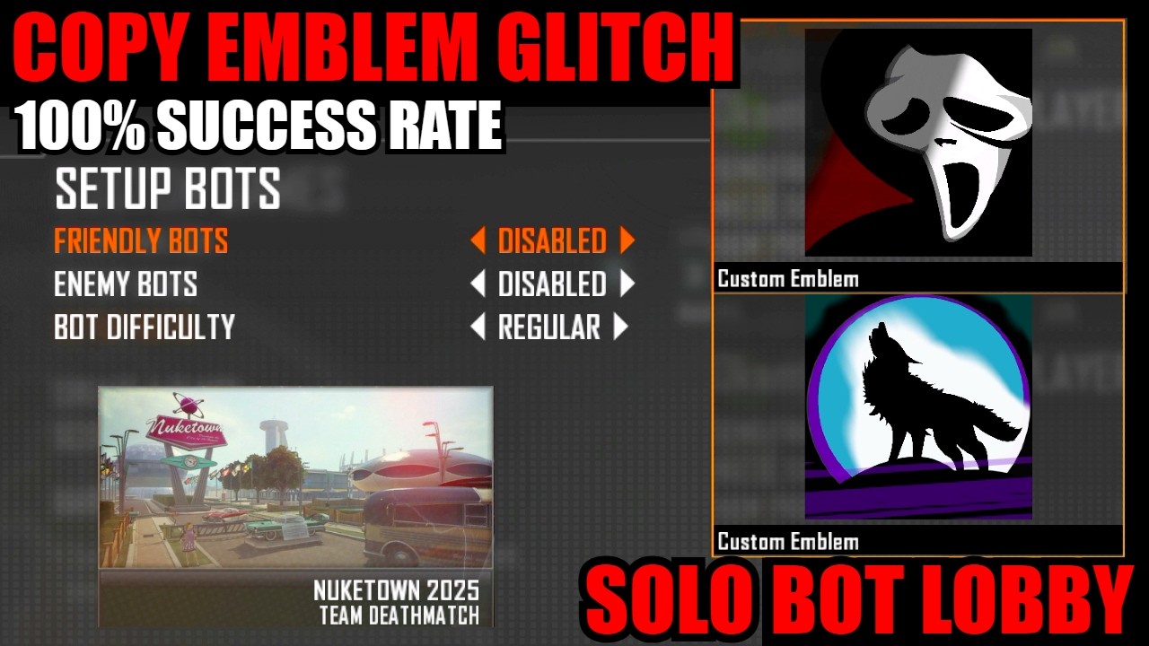 *NEW* COPY EMBLEM GLITCH BO2 + SOLO BOT LOBBY! 100% SUCCESS RATE! XP/EMBLEMS! BO2 GLITCHES! (2026)