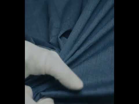 Royal and Navy Blue Cross Color Cotton 75 GSM Handwoven Fabric — video