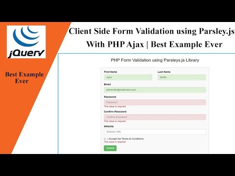 Client Side Form Validation using Parsley js with PHP Ajax | Best Example Ever | With Source Code 
