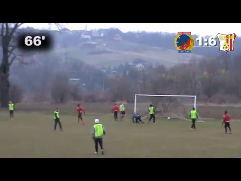 Łukasz Bukowiec 1:6 (66') VI sparing Seniorów: Sokół Stary Sącz - Płomień Limanowa