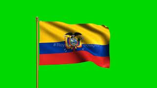 Ecuador National Flag | World Countries Flag Series | Green Screen Flag | Royalty Free Footages