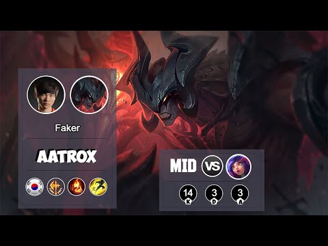 FAKER THE AATROX GOD VS NEEKO MID | LOL | S9 KR Challenger - Full Gameplay