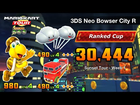 Nonstop Combo on 3DS Neo Bowser City R | Ranked Cup | Mario Kart Tour