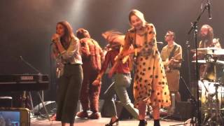 Haim and Tobias Jesso Jr performing "Forever" at the Fonda theater 10.30.15