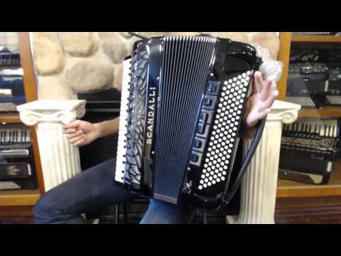 SCANAIRVIHBK - NEW Black Scandalli Air VI Piano Accordion LMMH 41 120 $12999