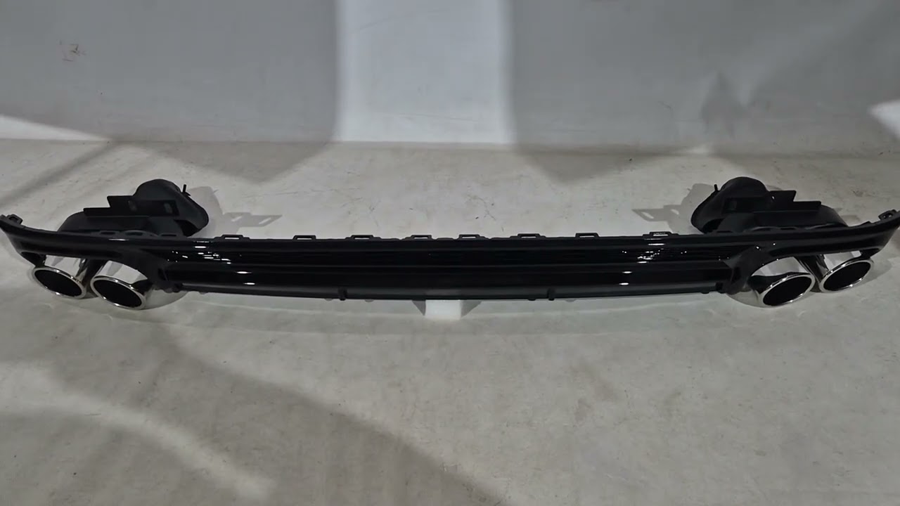 Audi A6 C8 2018- рр. Задній дифузор з насадками S-Style (для S / S-Line) Video 1