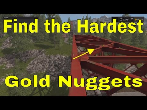 Farming Simulator 17 - How to Easily Find the Three Hardest Gold Nuggets at the Beginning