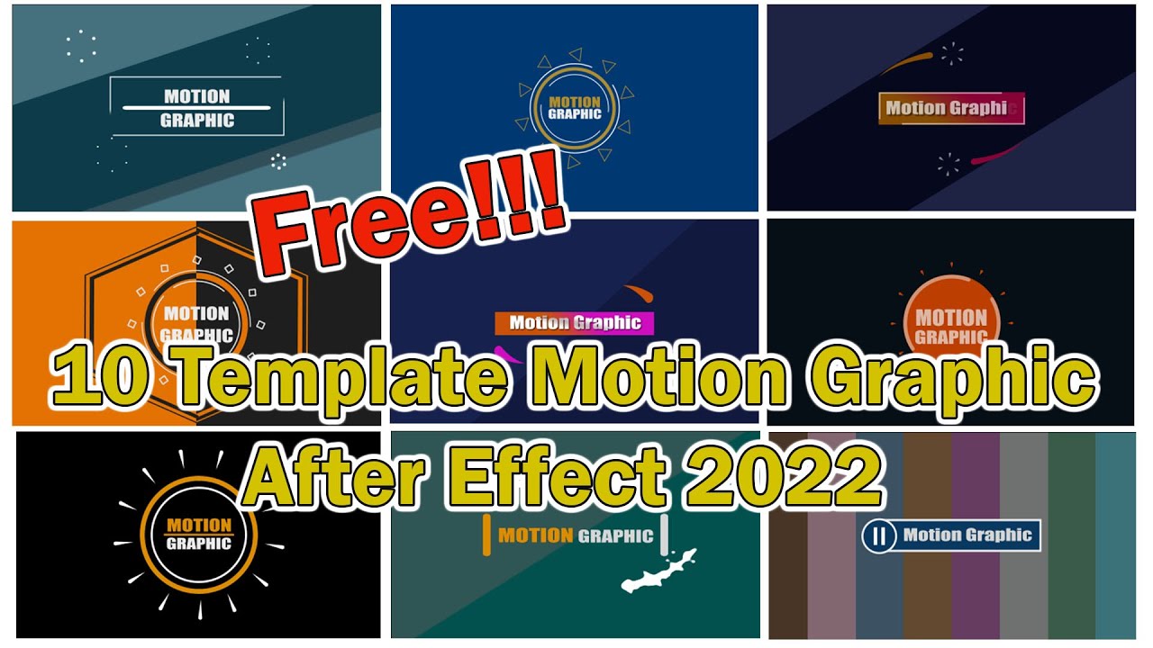10 Template pack Opening Motion Graphic - Adobe After Effect 2022 (Free Download) Pt 2