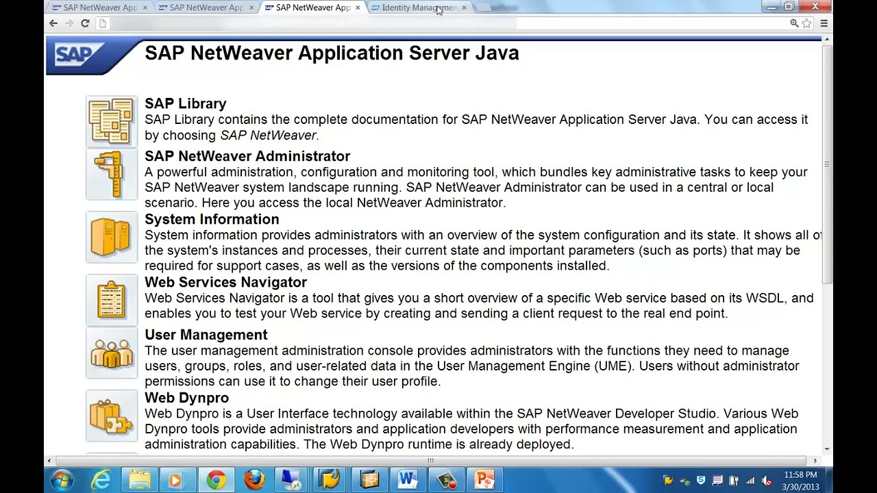 SAP BASIS AS Java   User Administration and Authorization concept