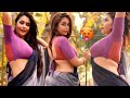 Hot Model Rimpi In Saree Purple Blouse Saree Lover Sexy Expression Bengali Saree