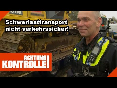 😲 Schwerlasttransport GEFAHR für andere Verkehrsteilnehmer! | Kabel Eins | Achtung Kontrolle