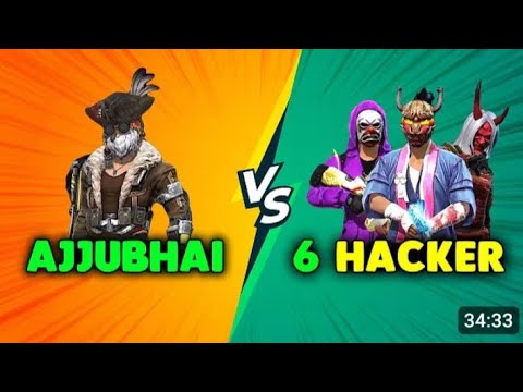 6 Hacker Pro Player vs Ajjubhai Best Clash Squad Gameplay - Garena Free Fire - Total Gaming.