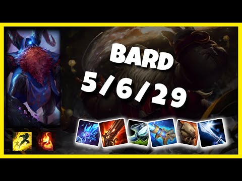 EU Challenger Bard SUPPORT (5/6/29) vs THRESH Gameplay Replay - Patch 10.18